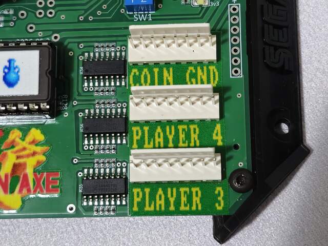 Connectores para Player 3 e 4 (tipo "KK" com 8 pinos)